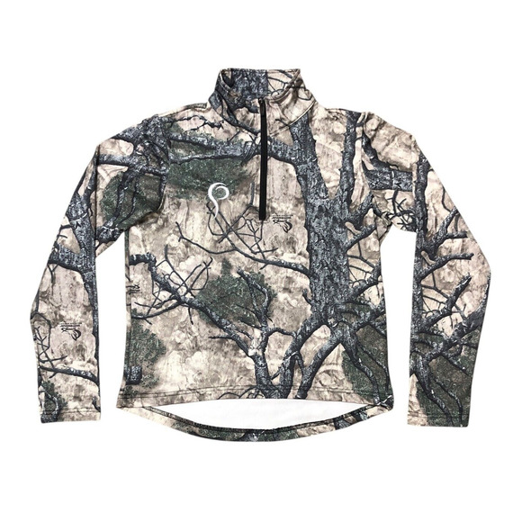 Prois Gear Shirt Womens M Camouflage Quarter Zip Pullover Mothwing Hunting 1/4 - Picture 1 of 8